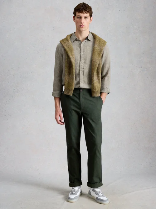 Chemise Longue En Lin Keswick - Khaki Grn - XXXL Image 2