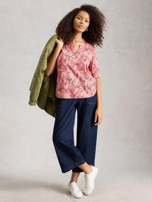 T-SHIRT À COL CASSÉ WEAVER - Pink Mlt - 48 Image 2