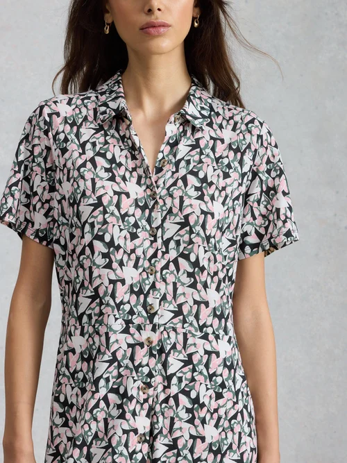 Robe chemise en jersey Rua - Blk Mlt - 52/R Image 3