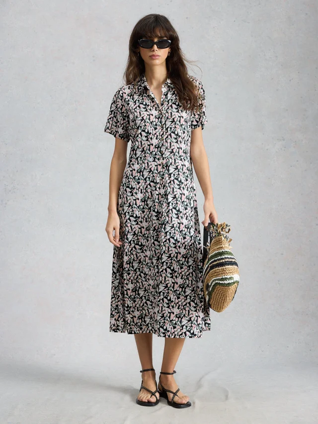 Robe chemise en jersey Rua