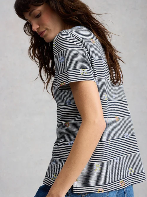 T-SHIRT À RAYURES ABBIE - Navy Multi - 42 Image 1