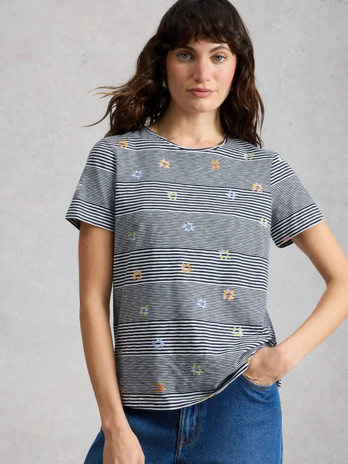 T-SHIRT À RAYURES ABBIE - Navy Multi - 46 Image 4