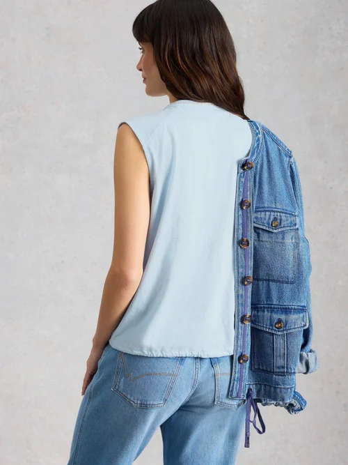 Chemisier sans manches Peony - Mid Blue - 46 Image 4