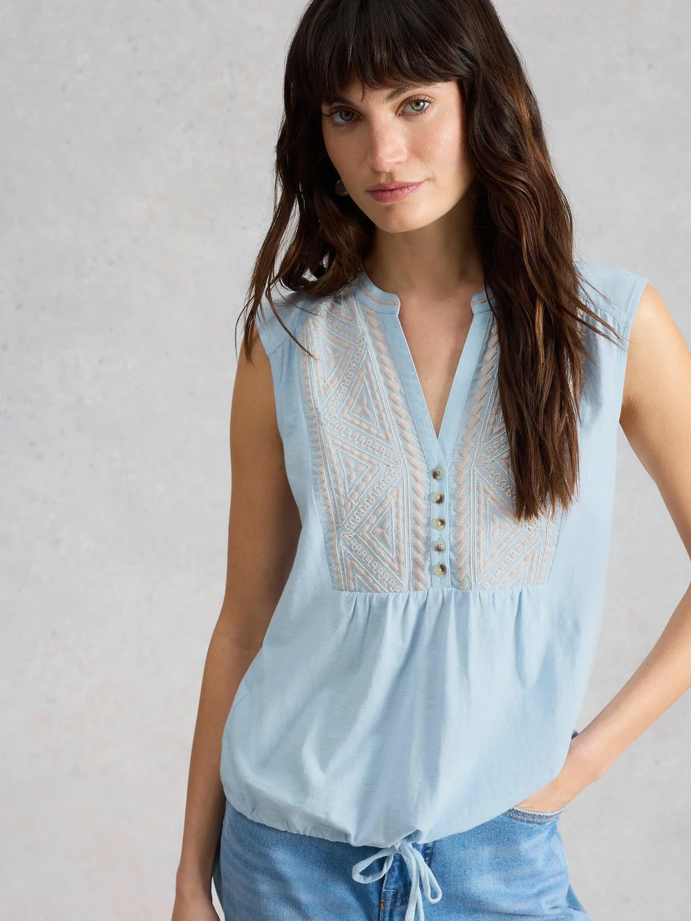 CHEMISE SANS MANCHES PEONY - Mid Blue - 46 Image 1