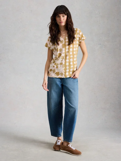 T-SHIRT À COL CASSÉ NELLY - Green Mlt - 52 Image 2