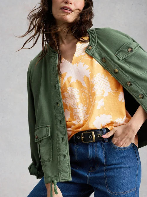 T-SHIRT À COL CASSÉ NELLY - Yellow Pr - 46 Image 3