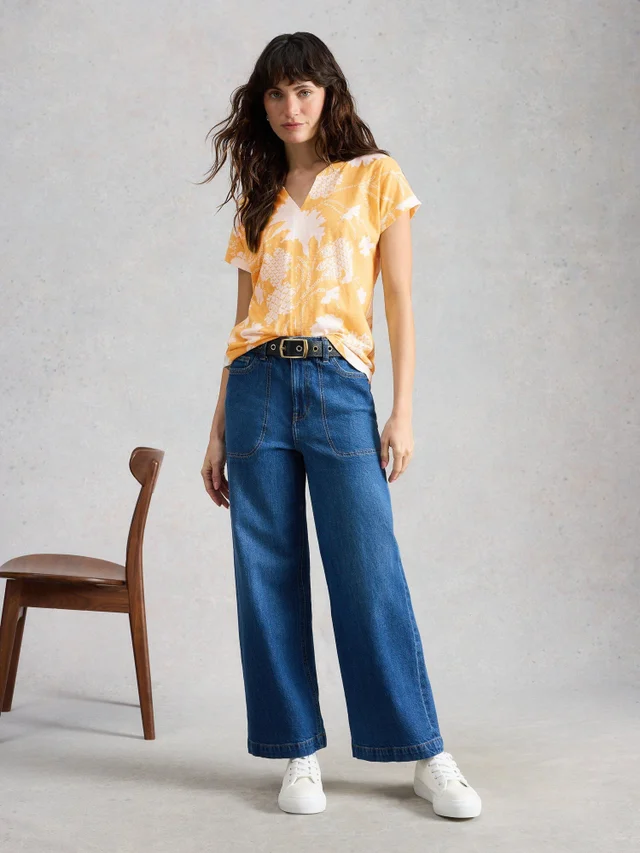 T-SHIRT À COL CASSÉ NELLY