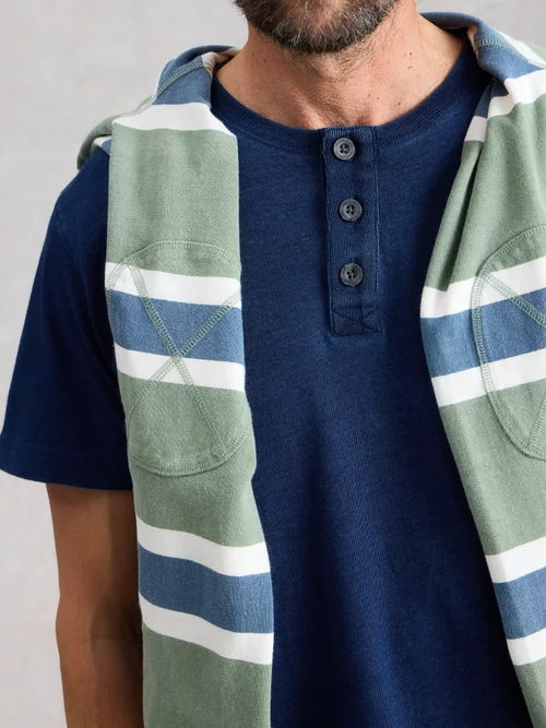 Henley Indigo Hastings SS - Indigo Ble - XL Image 3