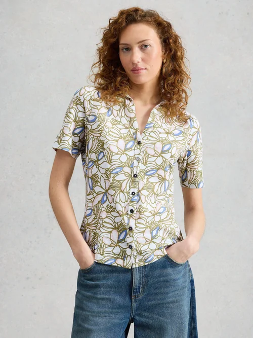 Chemise en jersey Annie manches courtes - Green Mlt - 52 Image 3