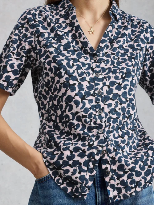 Chemise en jersey Annie manches courtes - Blue Pr - 52 Image 3