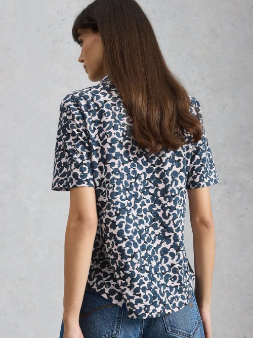 Chemise en jersey Annie manches courtes - Blue Pr - 52 Image 4