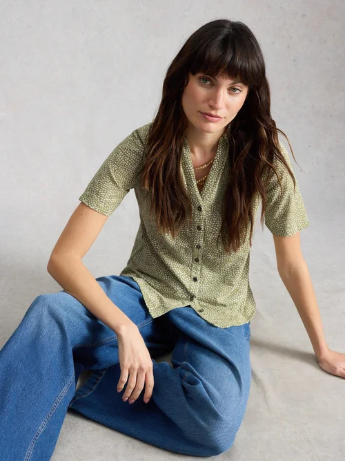 Chemise en jersey Annie manches courtes - Green Mlt - 52 Image 1