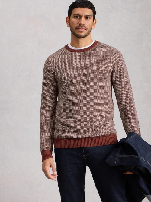 Pull Attadale à col rond avec motif - Pink Mlt - XXL/R Image 3