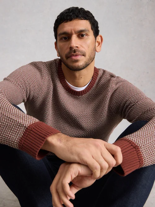 Pull Attadale à col rond avec motif - Pink Mlt - XXL/R Image 1
