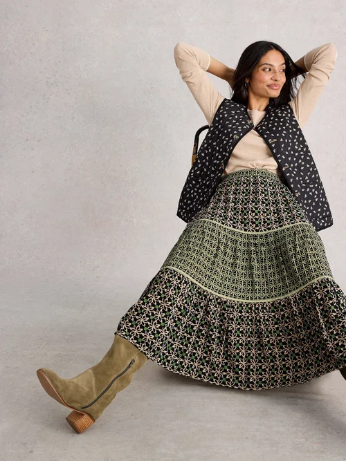 Jupe imprimée mixte Mabel - Blk Pr - 52/R Image 1