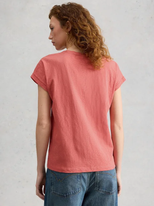 T-SHIRT À COL CASSÉ NELLY - Mid Pink - 52 Image 4