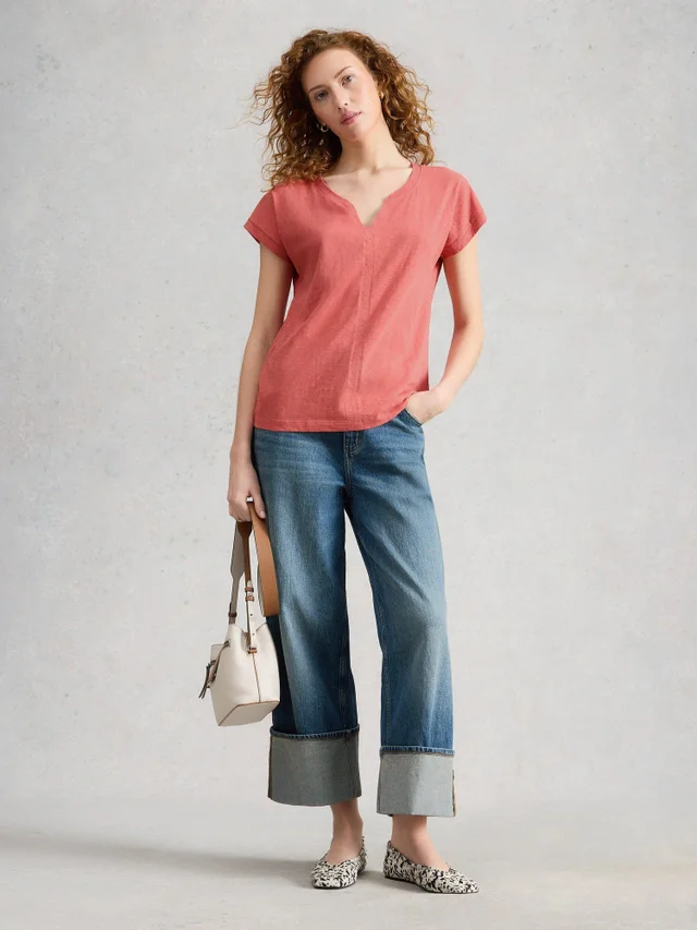 T-SHIRT À COL CASSÉ NELLY