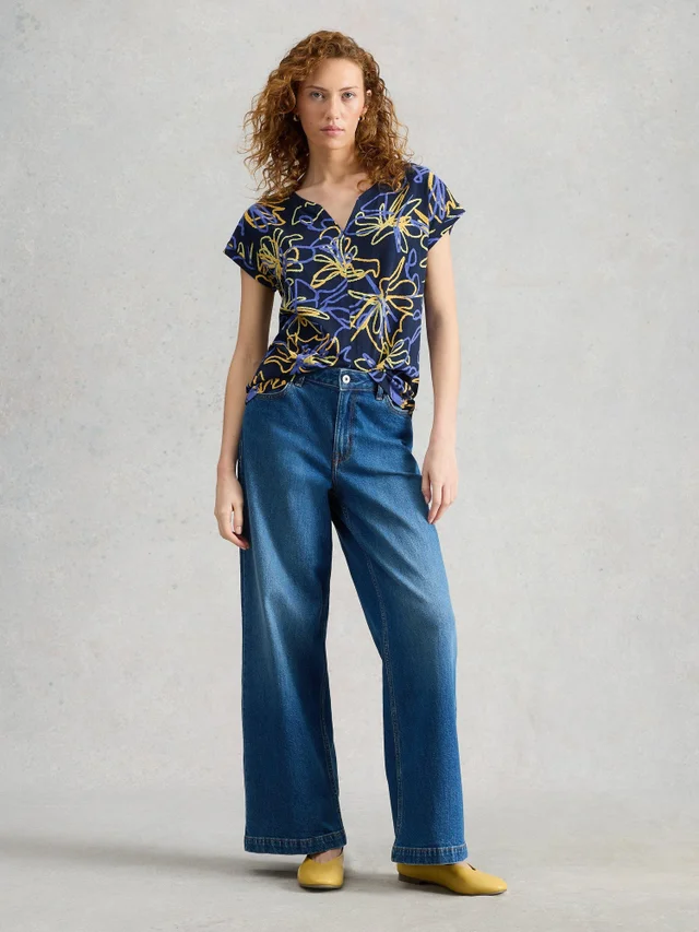 T-SHIRT À COL CASSÉ NELLY