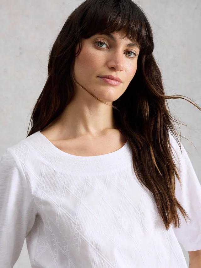 T-SHIRT BRODERIE TWEAVE