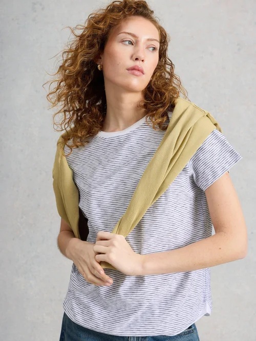 T-SHIRT À MANCHES COURTES CLARA TEXTURE - White Mlt - 52 Image 1