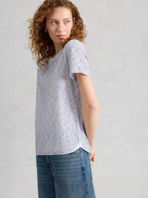 T-SHIRT À MANCHES COURTES CLARA TEXTURE - White Mlt - 52 Image 3