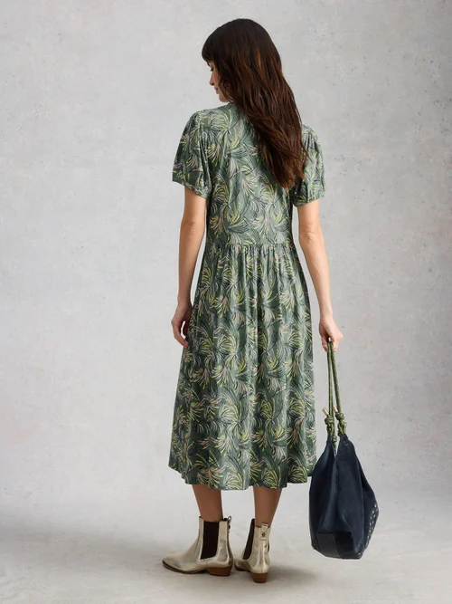 Robe Leah en jersey - Green Pr - 52/R Image 4