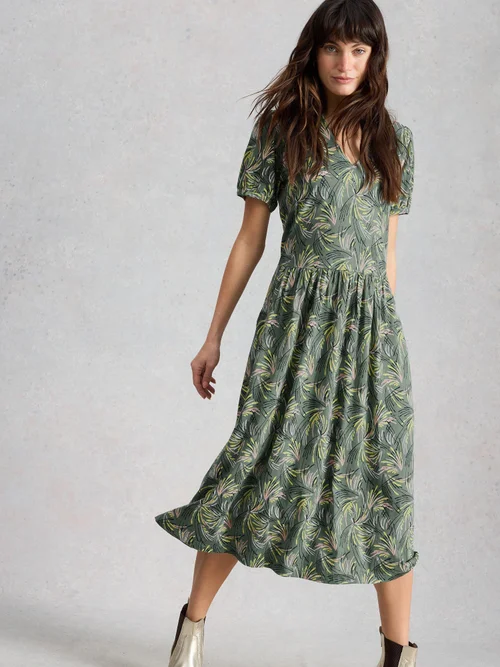 Robe Leah en jersey - Green Pr - 52/R Image 1