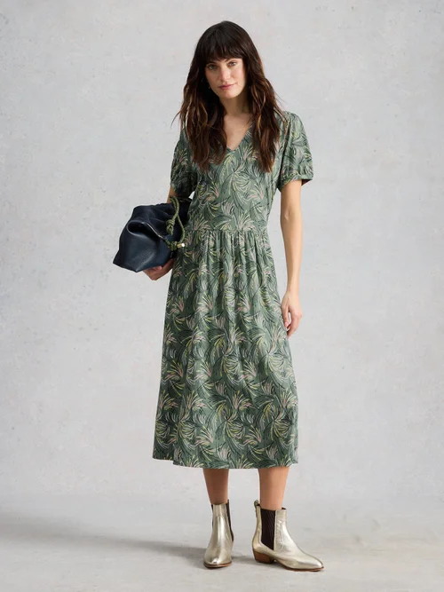 Robe Leah en jersey - Green Pr - 52/R Image 2