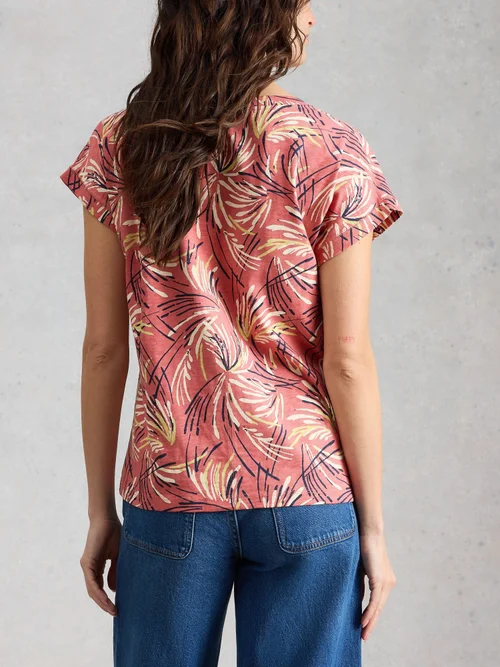 T-SHIRT À COL CASSÉ NELLY - Pink Pr - 52 Image 4