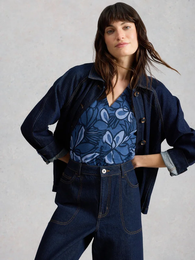 T-SHIRT NEVE À COL V