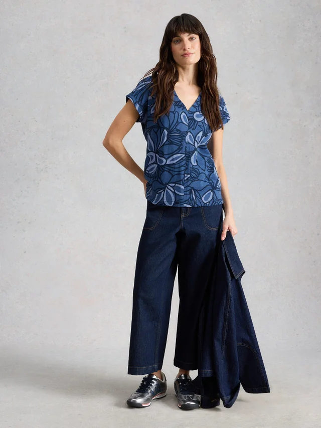 T-SHIRT NEVE À COL V