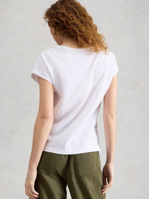 T-SHIRT À COL CASSÉ NINA - Bril White - 52 Image 4