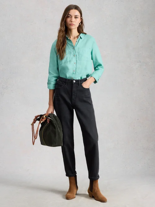 Chemise en lin Sophie - Mid Teal - 52 Image 2