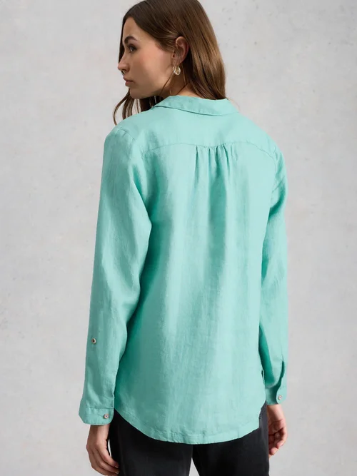 Chemise en lin Sophie - Mid Teal - 52 Image 4