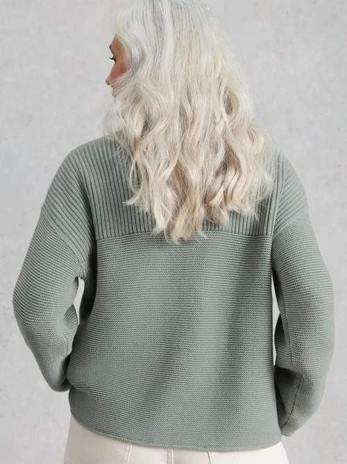 GIGI WASHED CARDI - Mid Green - 52 Image 4