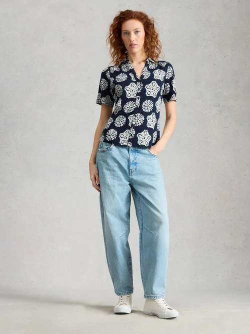 Chemise en jersey Annie manches courtes - Navy Pr - 52 Image 2