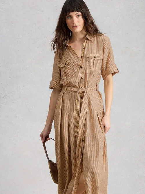 Robe-chemise Tiff en mélange de lin - Nat Mlt - 52/R Image 3