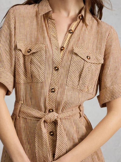 Robe-chemise Tiff en mélange de lin - Nat Mlt - 52/R Image 1