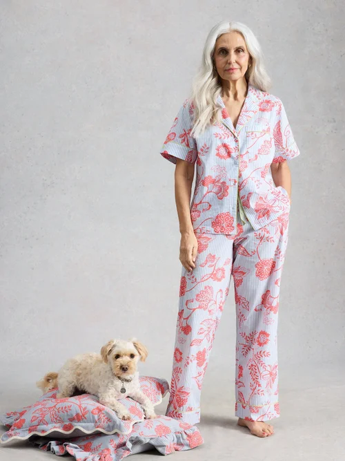 Chemise de pyjama légère Nina manches courtes - Blue Pr - XL Image 2