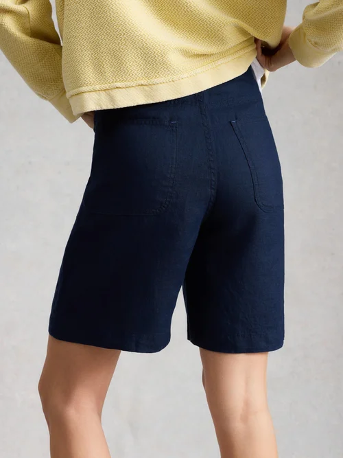 Tia Linen Short - Dark Navy - 52 Image 4