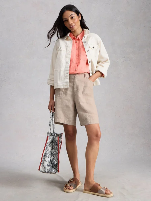 Tia Linen Short - Lgt Nat - 52 Image 2