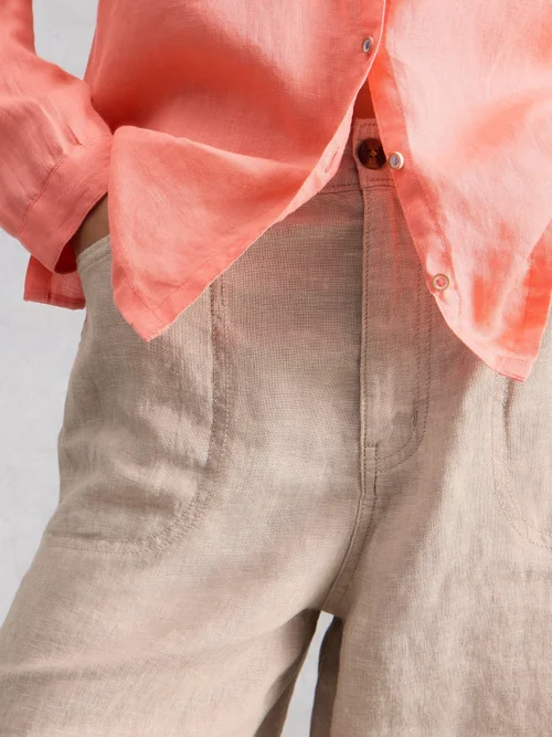 Tia Linen Short - Lgt Nat - 52 Image 3