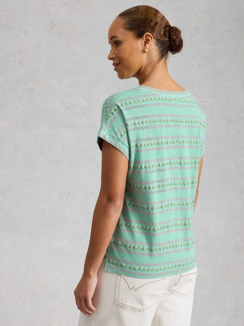 T-shirt brodé Nelly - Teal Mlt - 52 Image 4