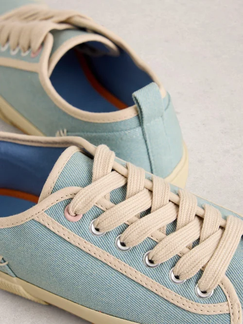 Baskets à lacets en toile Pippa - Chamb Blue - 41 Image 3