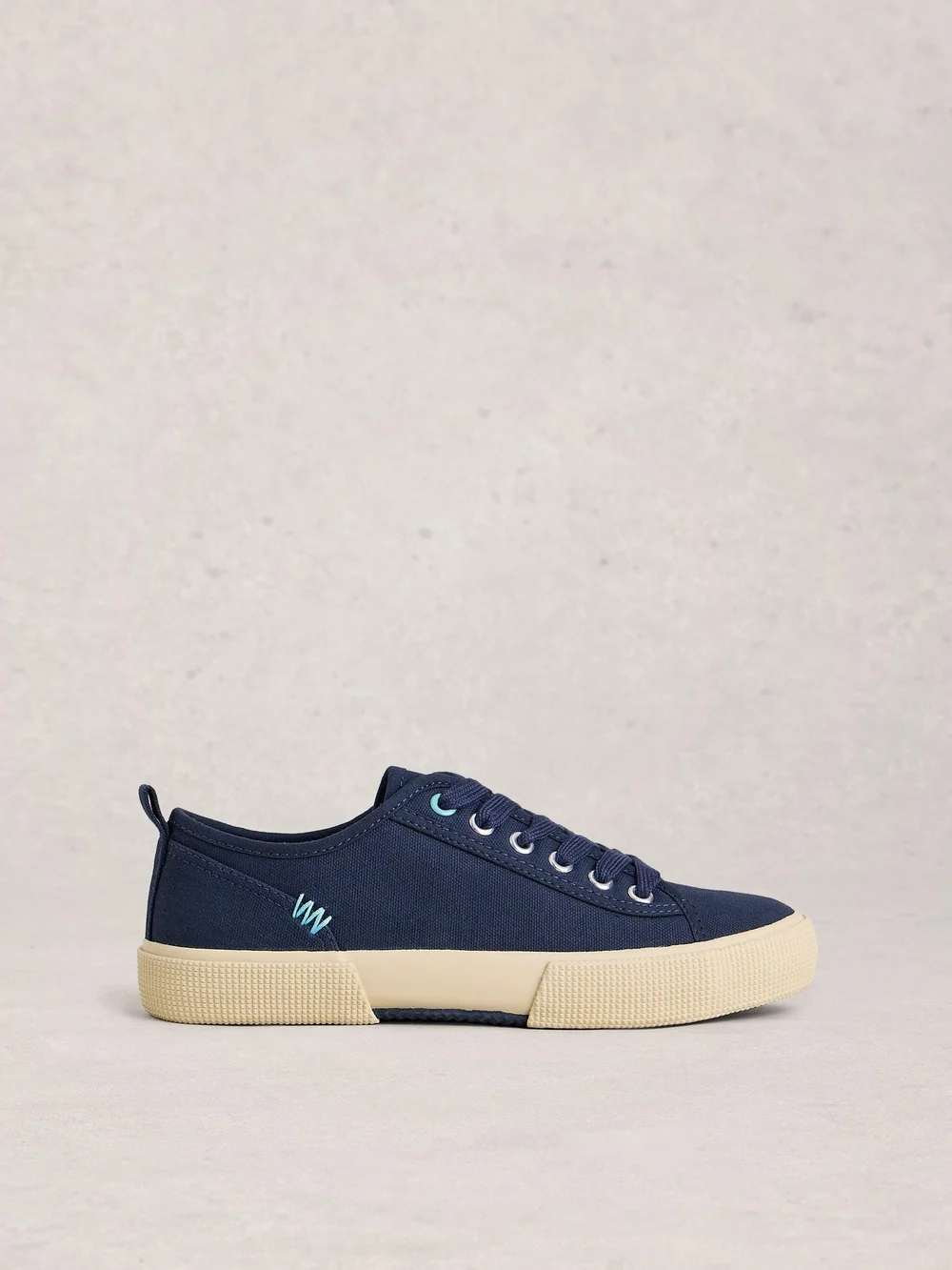 Baskets à lacets en toile Pippa - Dark Navy - 41 Image 1