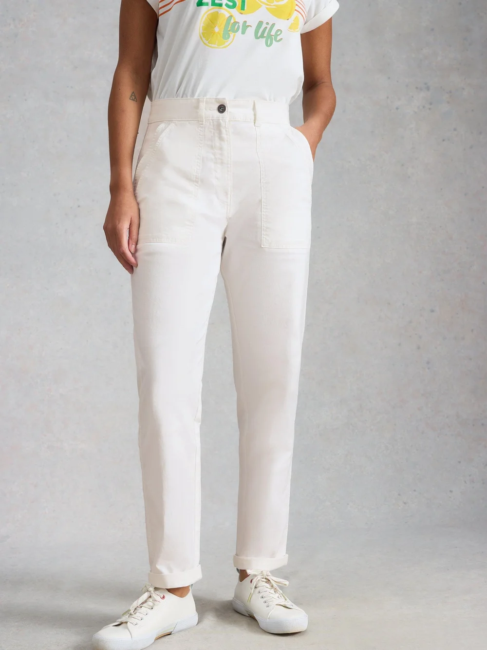 Pantalon chino Twister - Bril White - 52/R Image 1