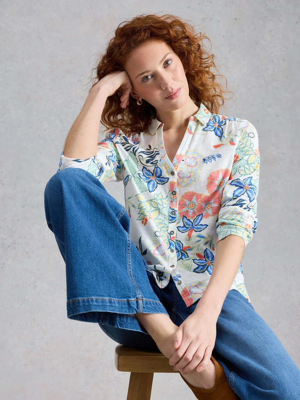 Chemise en jersey Annie - Ivory Pr - 48 Image 1