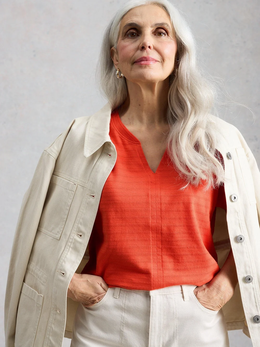 T-shirt texturé Nelly Notch - Brt Red - 52 Image 1