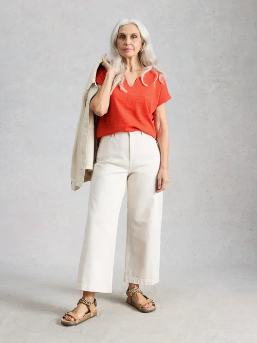 T-shirt texturé Nelly Notch - Brt Red - 52 Image 2