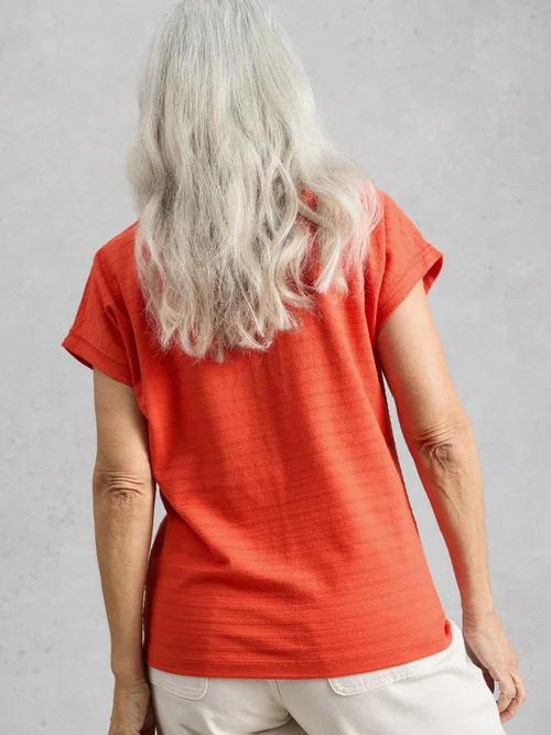 T-shirt texturé Nelly Notch - Brt Red - 52 Image 4